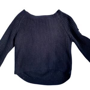 Ambiance Black Acrylic Stretch Knit Sweater Size Medium Comfy Casual